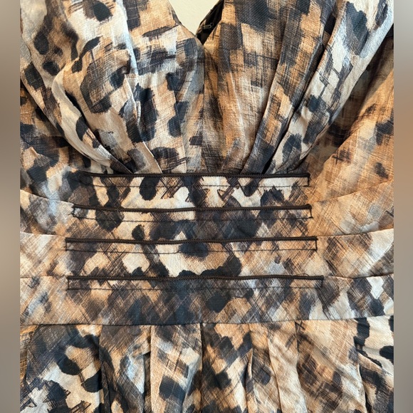 SUZI CHIN LEOPARD PRINT MINI DRESS IN BROWN COLOR - Picture 3 of 8